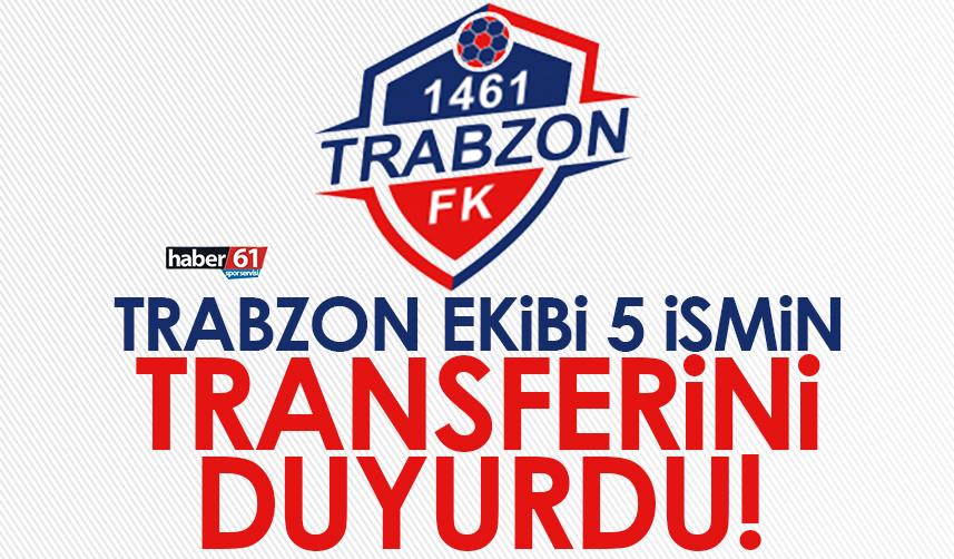 Trabzon ekibi 5 ismin transferini duyurdu!