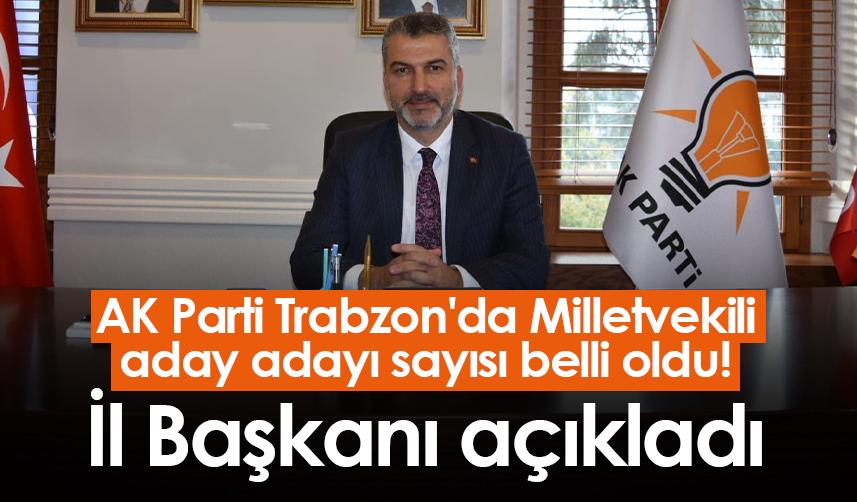 AK Parti Trabzon'da Milletvekili aday adayı sayısı belli oldu! İl Başkanı açıkladı