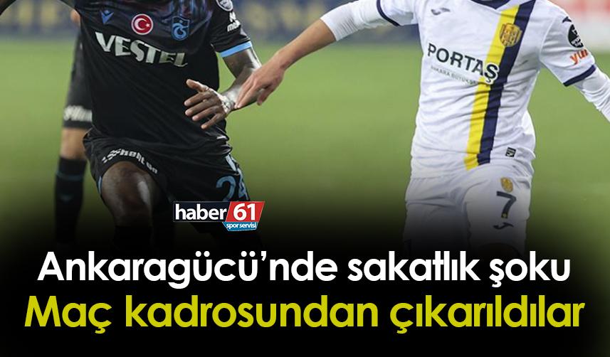 Ankaragücü açıkladı! Trabzonspor maçı kadrosunda yoklar