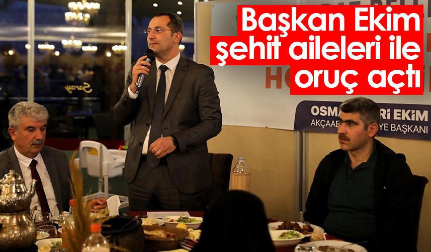 Trabzon'da Başkan Ekim, şehit aileleri ile oruç açtı