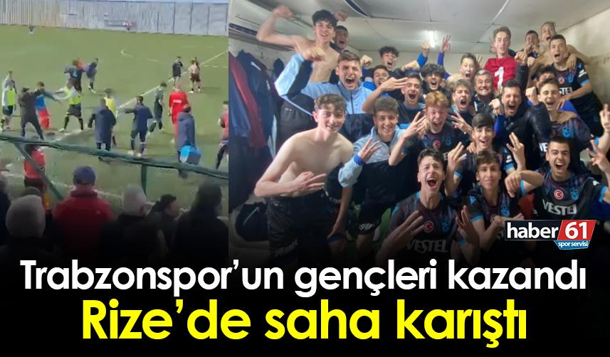 Trabzonspor'un gençleri kazandı! Rize'de saha karıştı