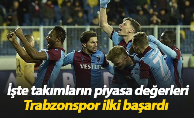 Trabzonspor ilki başardı, işte kulüplerin piyasa değerleri