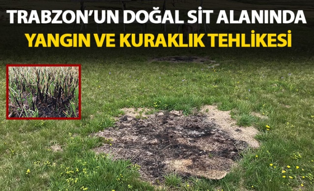Trabzon'un doğal sit alanında yangın ve kuraklık tehlikesi