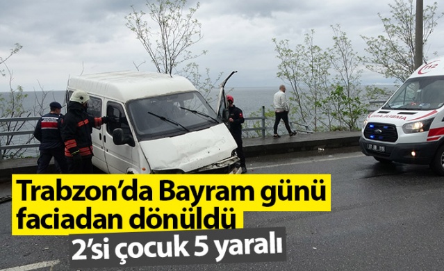 Trabzon'da Bayram günü faciadan dönüldü! 2'si çocuk 5 yaralı. Foto Galeri