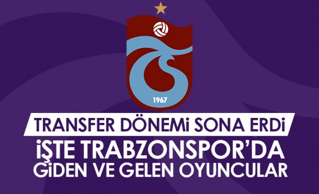 Transfer dönemi sona erdi! İşte Trabzonspor'da giden ve gelen oyuncular