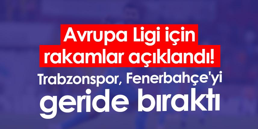 Avrupa Ligi için rakamlar açıklandı! Trabzonspor, Fenerbahçe'yi geride bıraktı. Foto Haber