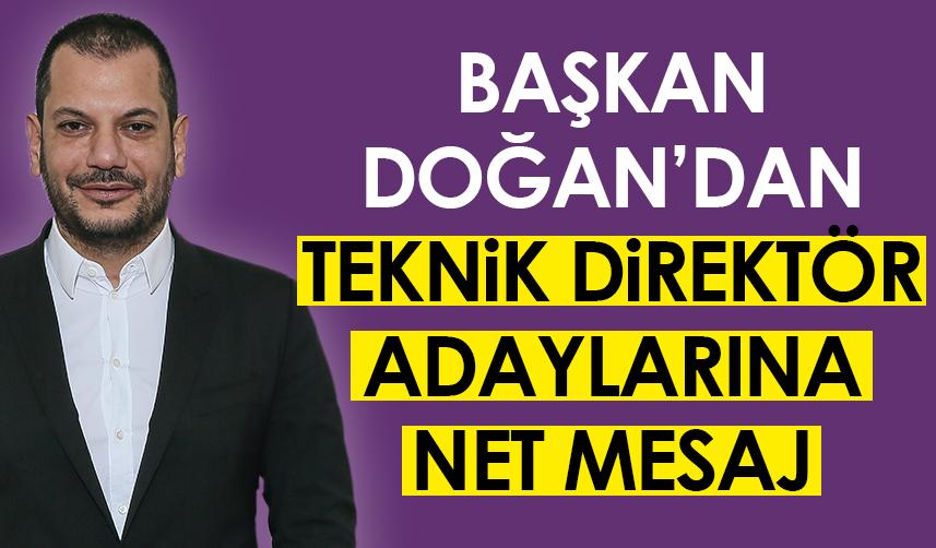 Trabzonspor'da Başkan Doğan'dan teknik direktör adaylarına net mesaj
