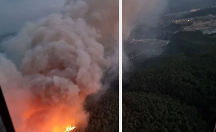 Manisa'da korkutan orman yangını!
