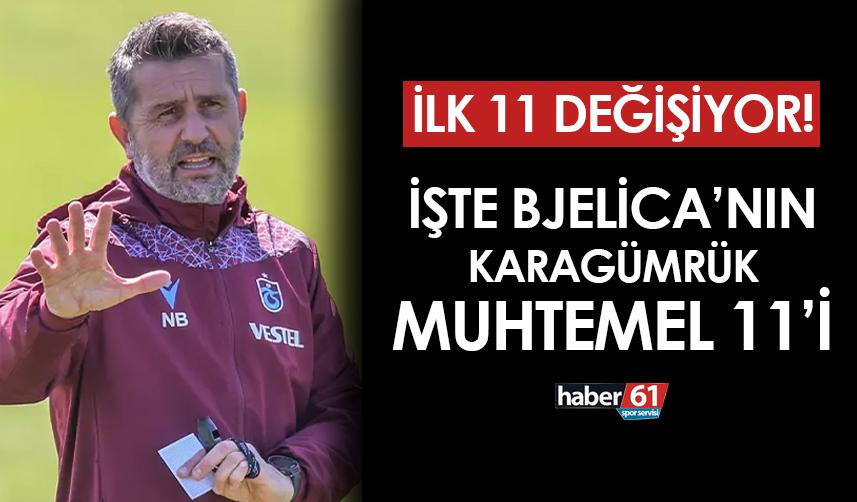 Trabzonspor'un Karagümrük maçı muhtemel 11'i