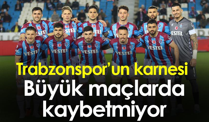 Trabzonspor büyük maçlarda kaybetmiyor
