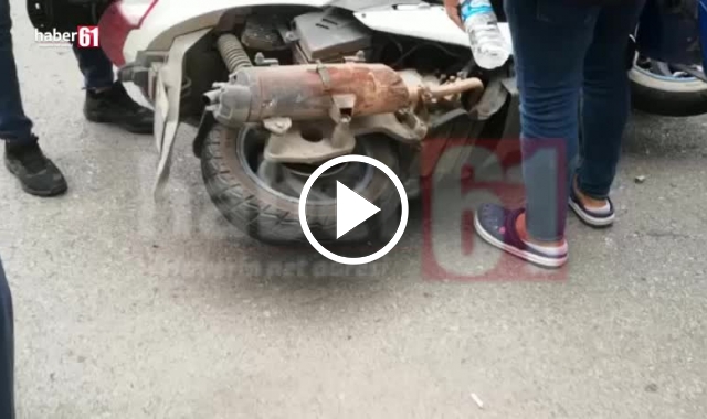 Trabzon'da motosiklet otomobile çarptı: 1 yaralı