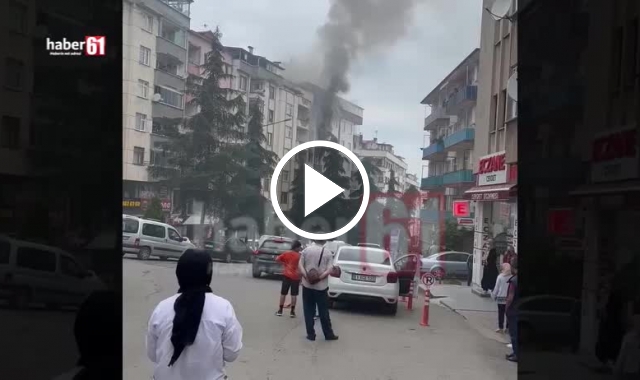 Trabzon'da korkutan yangın! Apartmandan dumanlar yükseldi