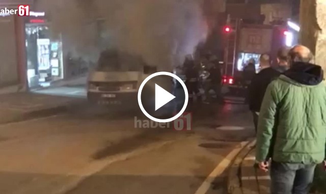 Trabzon'da araç yandı - Video Haber