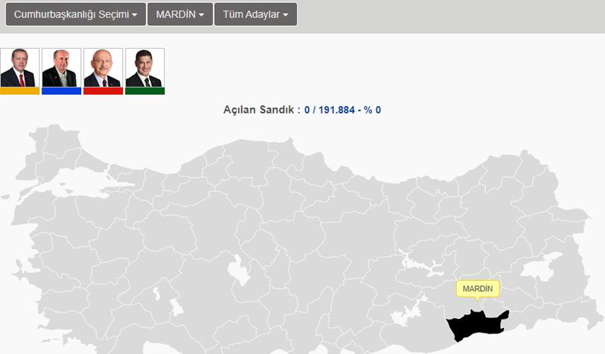 Mardin Seçim sonuçları 2023! 14 Mayıs Cumhurbaşkanlığı ve 28. Dönem Milletvekili Seçimi Sonuçları