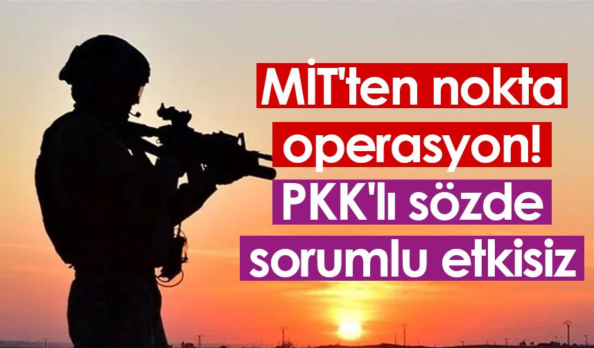 MİT'ten nokta operasyon! PKK'lı sözde sorumlu etkisiz