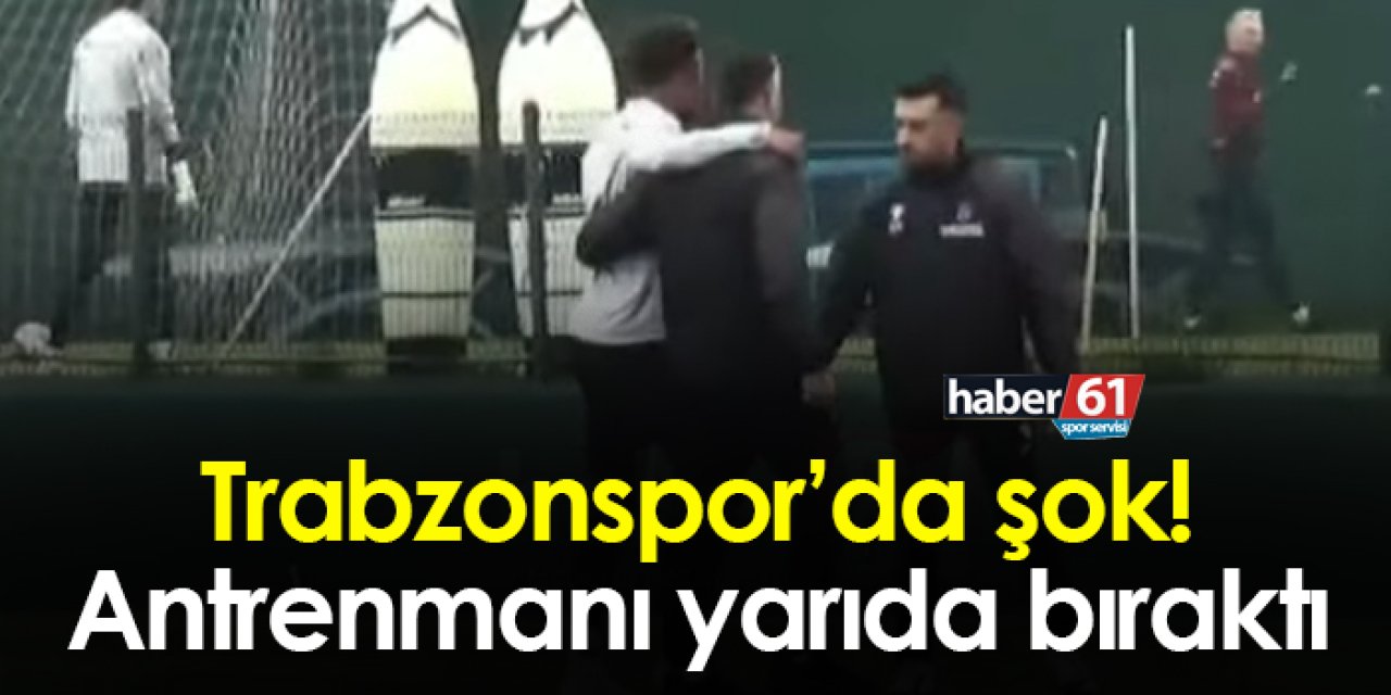 Trabzonspor’da şok! Antrenmanı yarıda bıraktı