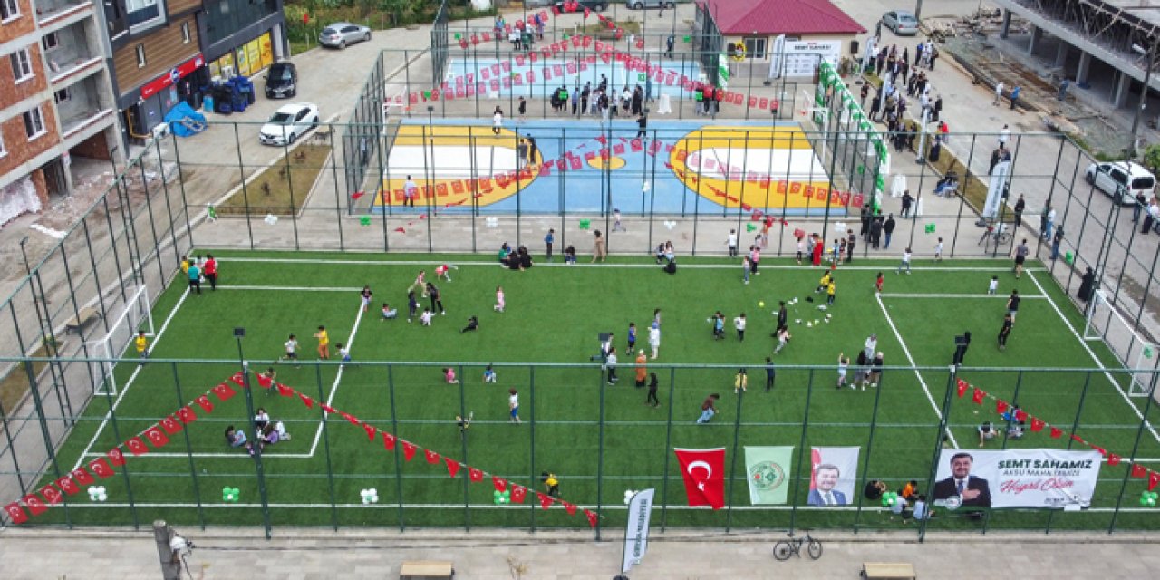 Giresun'da nitelikli sosyal ve spor alanları semt sahaları ile genişliyor