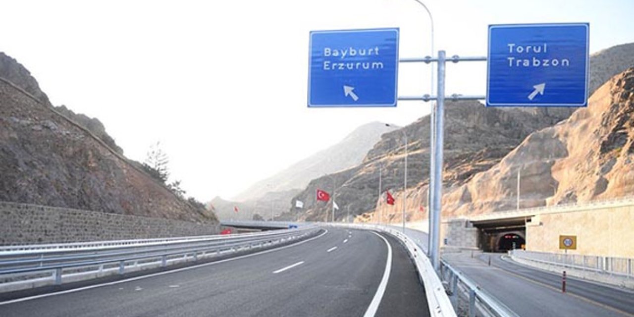 Bayburt-Erzurum yolunda çalışma