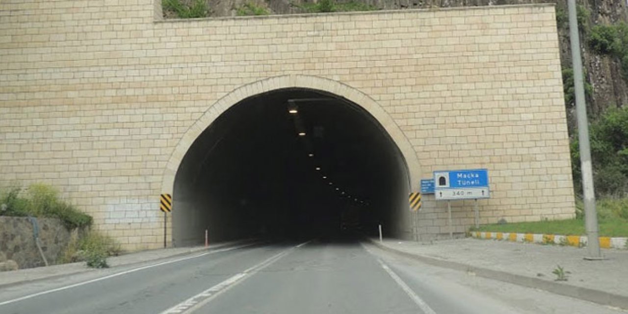 Trabzon'da yeni Maçka Tünelinde çalışma