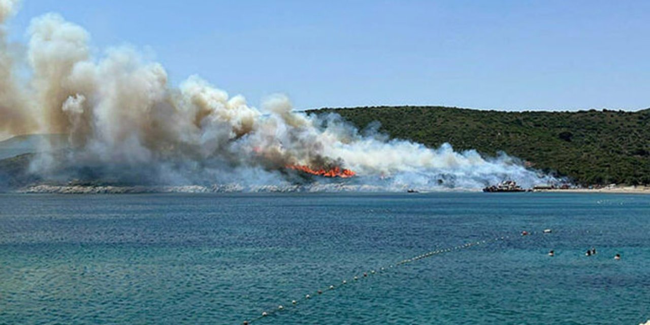 İzmir'deki yangın mangaldan çıkmış