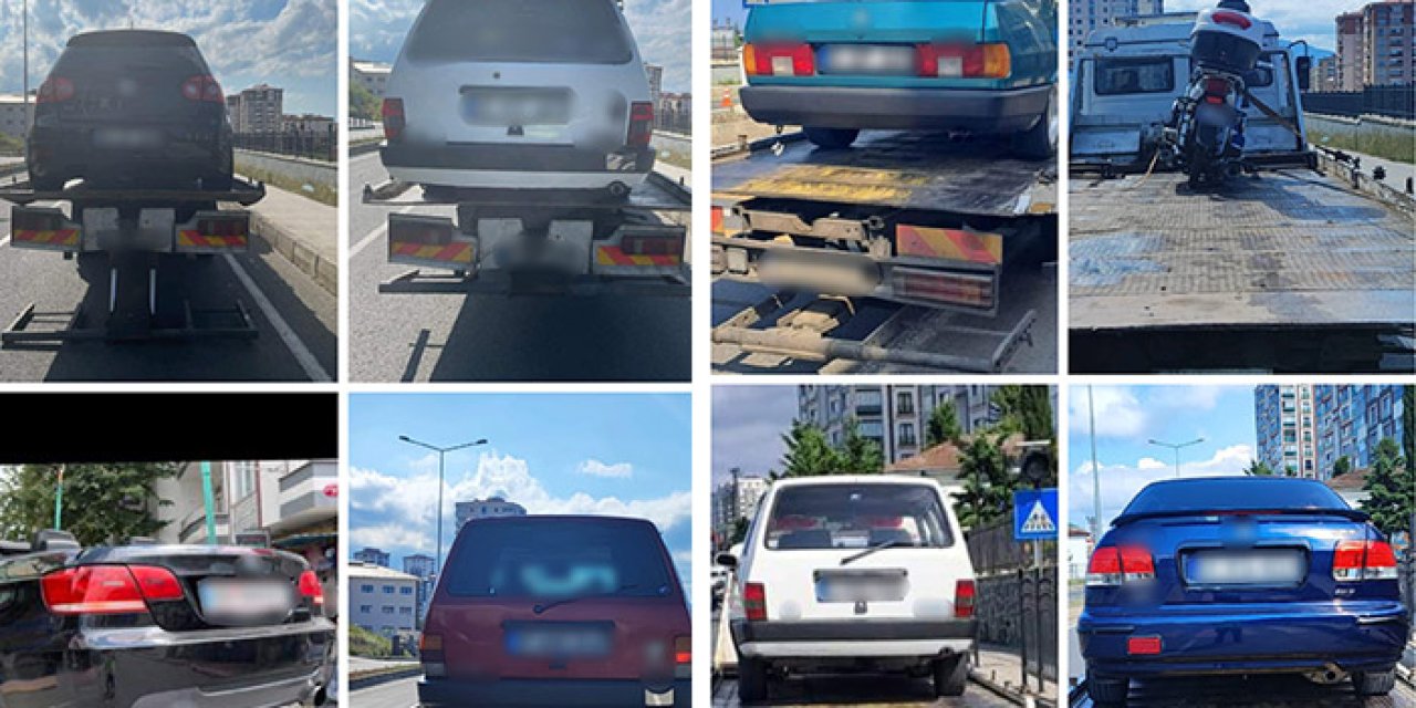 Trabzon’da gürültü yapan 8 araç yakalandı