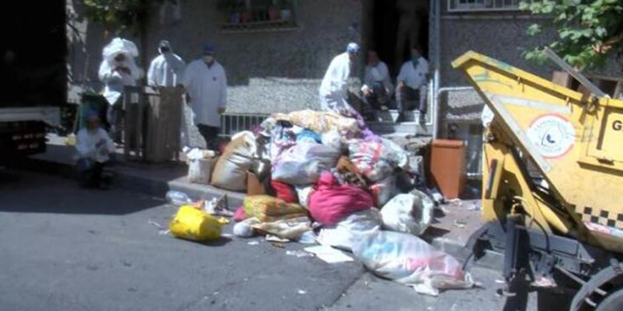 İstanbul'da evden 5 ton çöp çıktı