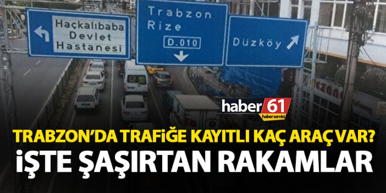 Trabzon'da trafiğe kayıtlı kaç araç var? Şaşırtan rakamlar