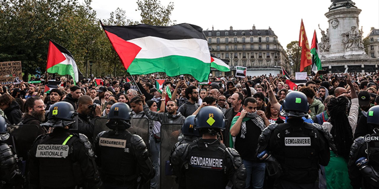 Fransa'da demokrasi şöleni! Filistin'e destek yasaklandı