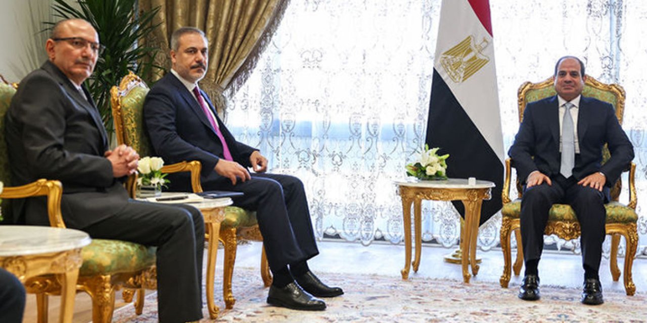 Bakan Fidan'dan diplomasi trafiği! Mısır Cumhurbaşkanı Sisi ile görüştü