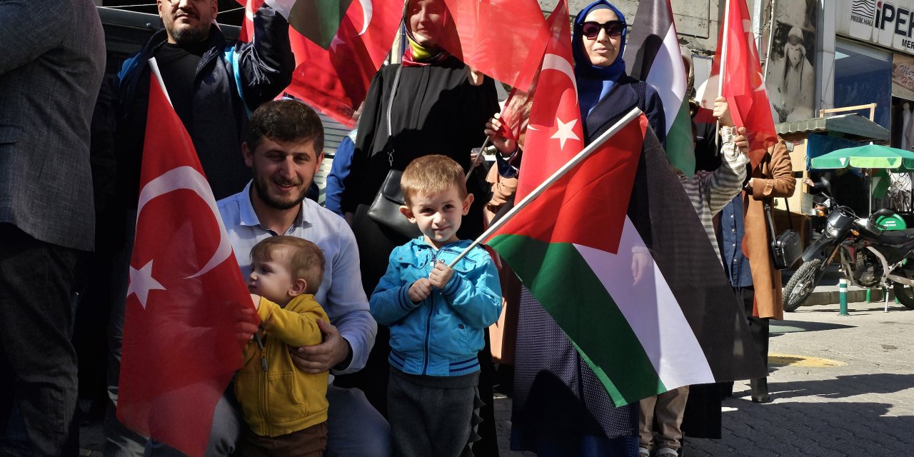 Artvin'de Filistin'e destek açıklaması