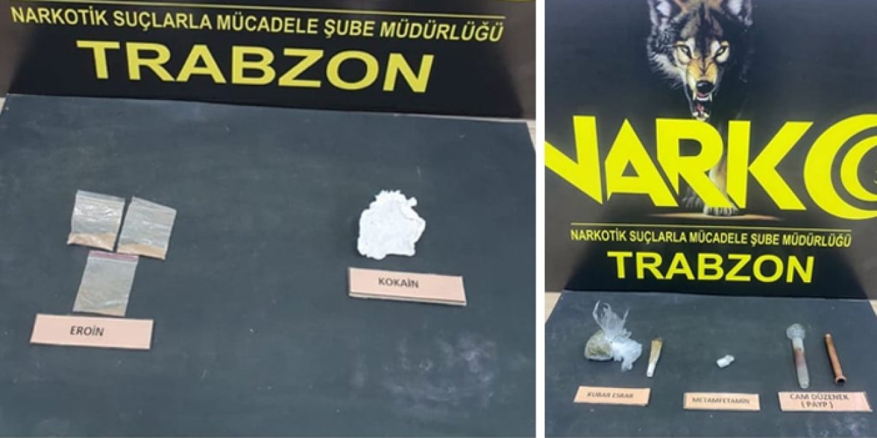 Trabzon'da narkotikten operasyon! 6 şahıs hakkında işlem