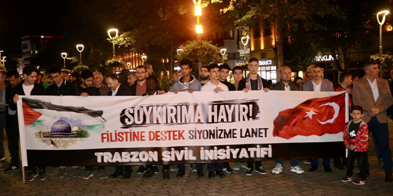Trabzon'da İsrail'in Gazze'ye saldırıları protesto edildi