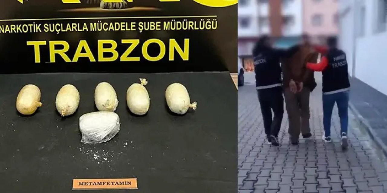 Trabzon’da yakalandı! Uyuşturucu madde bağırsak ve midesinden çıktı