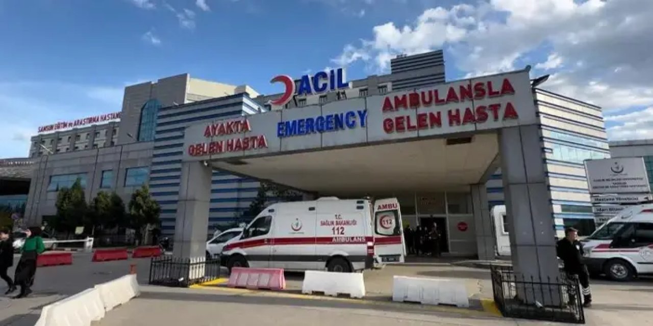 Samsun'da hastane işçisi yüksekten düşerek yaralandı