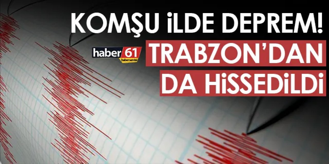 Gümüşhane Kelkit'te 4.3'lük deprem! Trabzon'da da hissedildi