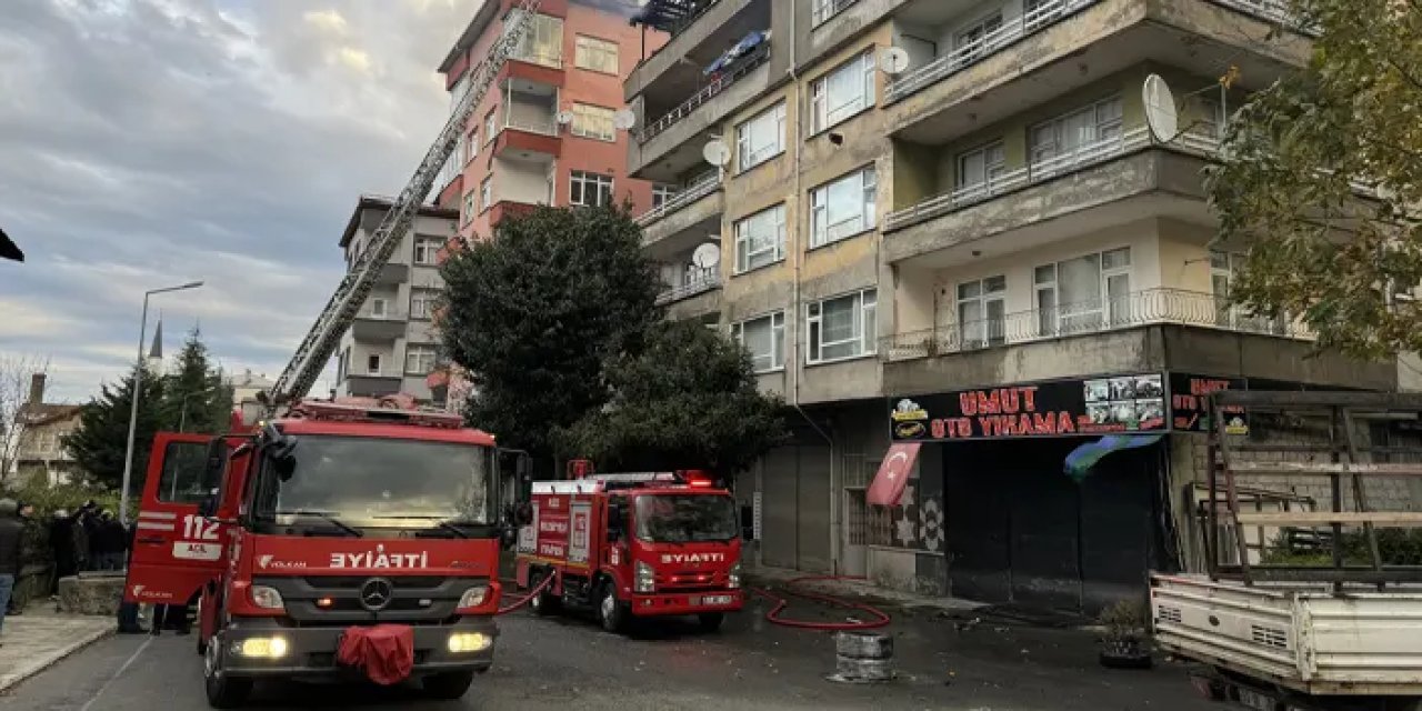 Rize'de beş katlı binada yangın! Maddi hasar oluştu