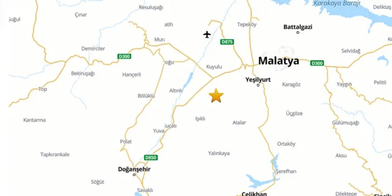 Malatya Yeşilyurt'ta 4,6 büyüklüğünde deprem