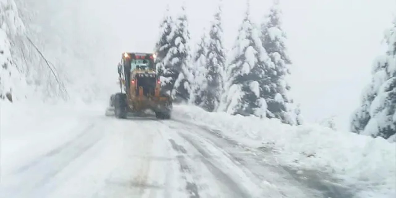 Giresun'da 45 köy yolu kar nedeniyle ulaşıma kapandı