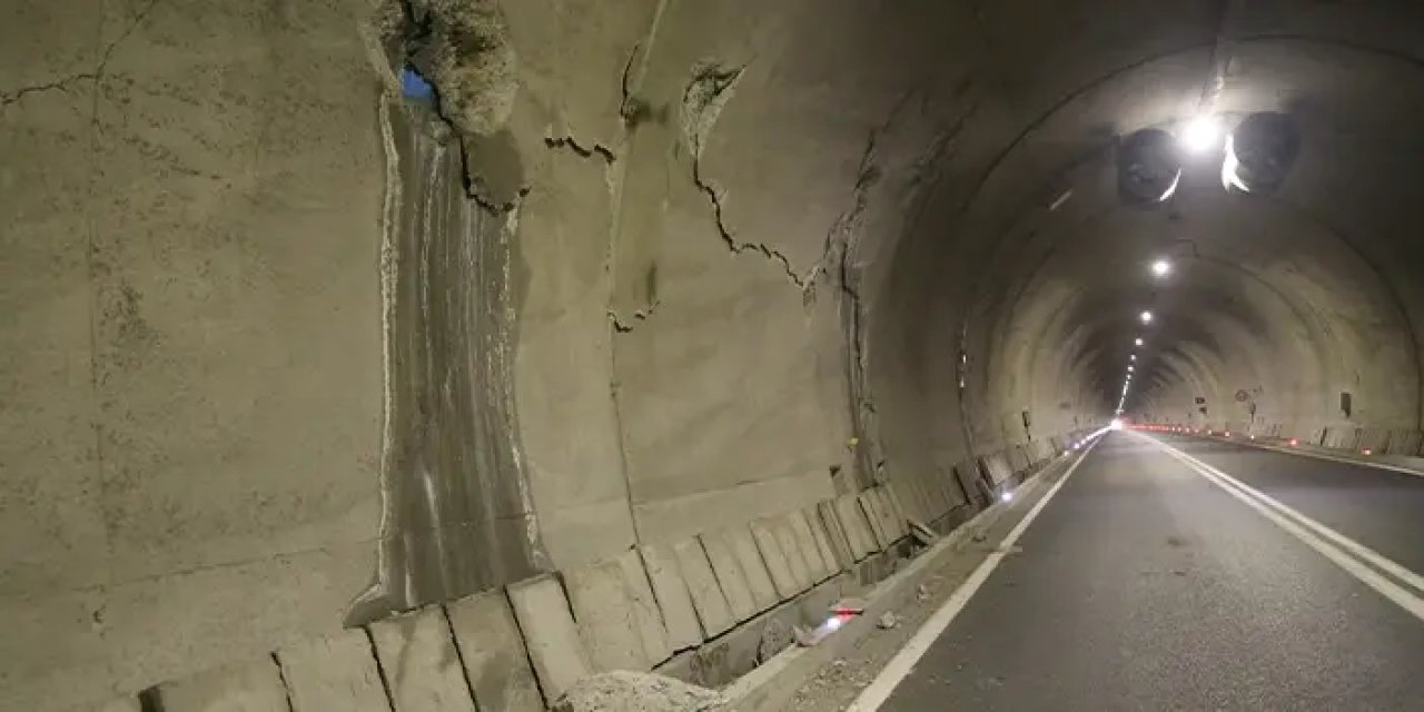 Sürücülerin dikkatinden kaçmadı! Tüneldeki çatlaklar korkulu rüyaları oldu
