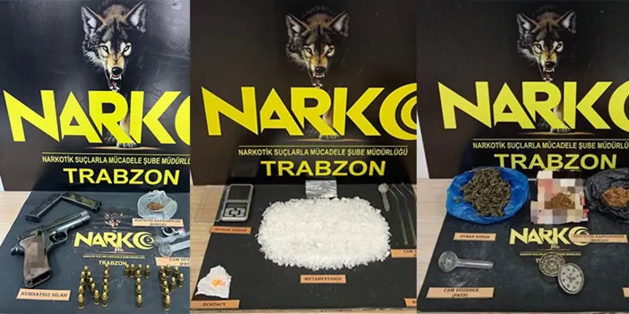Trabzon’da uyuşturucu operasyonları! 6 şahıs hakkında adli işlem