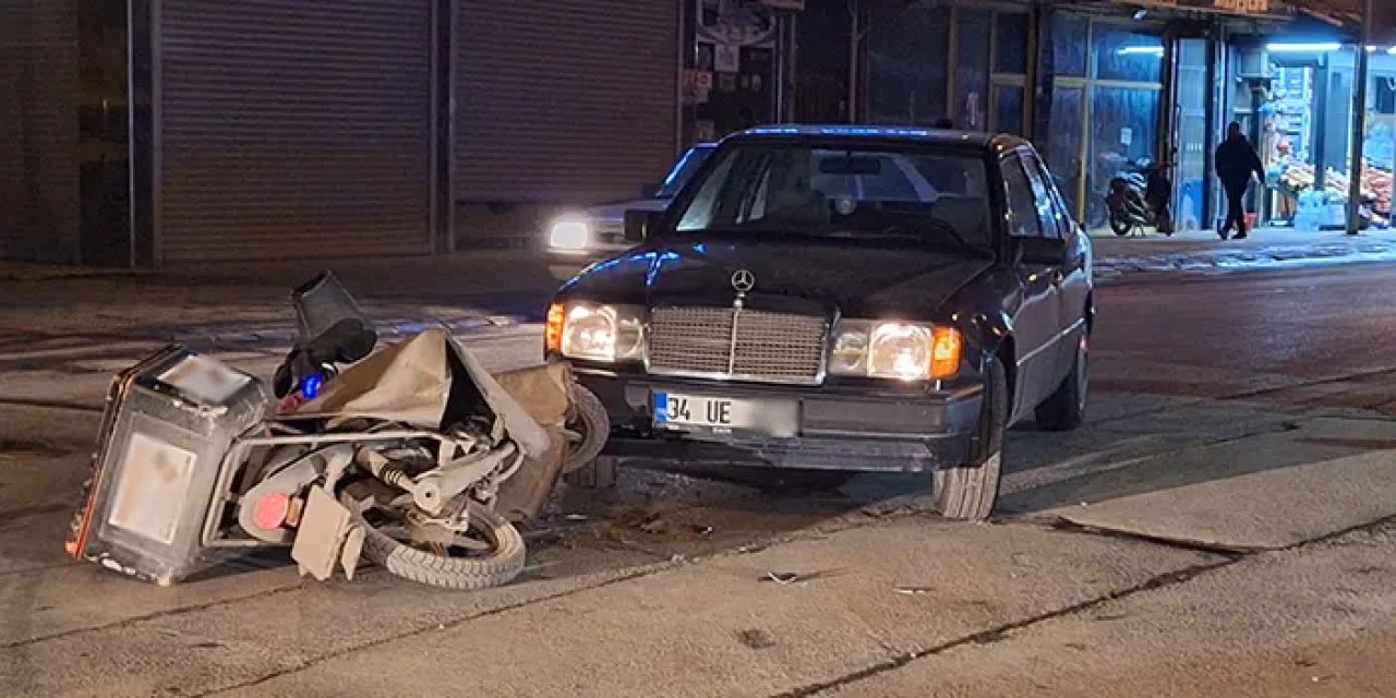 Samsun'da otomobil ile motosiklet çarpıştı! Motosiklet sürücüsü yaralandı