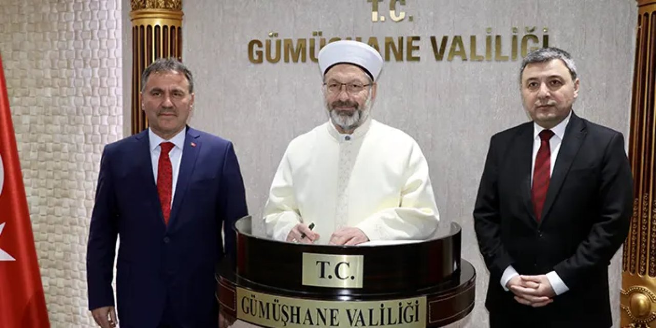 Diyanet İşleri Başkanı Erbaş'tan Gümüşhane Valiliği'ne ziyaret