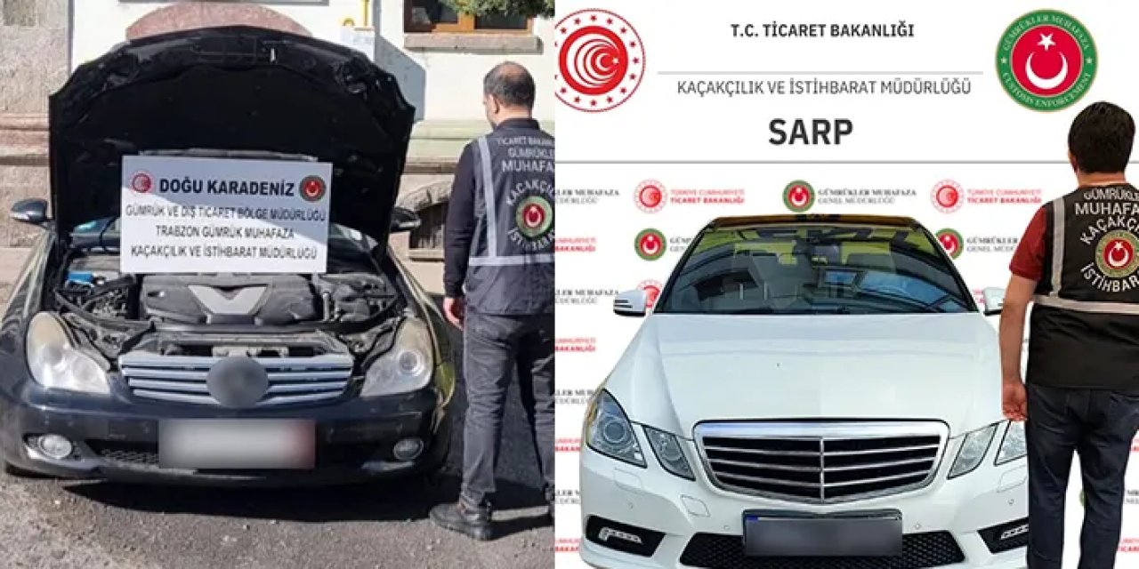 Trabzon dahil 4 ilde operasyon! 7 lüks otomobile el konuldu