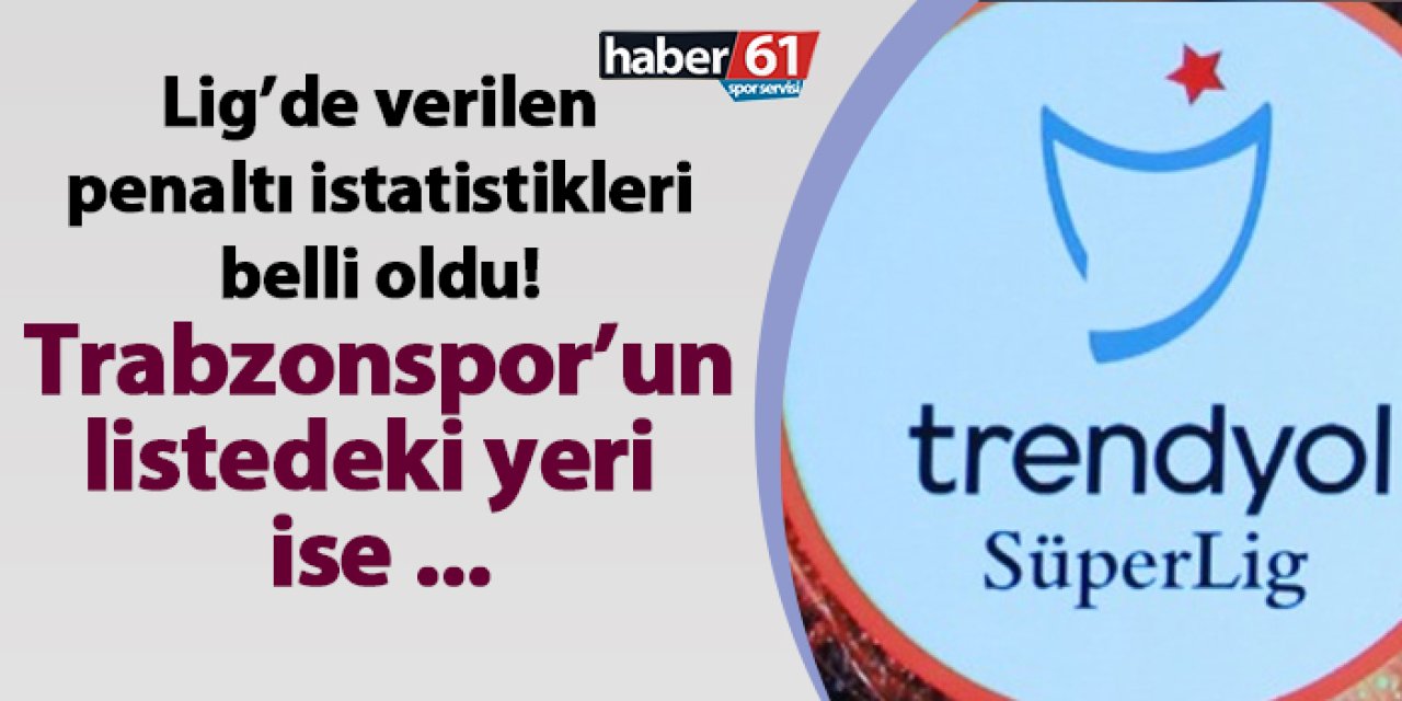 Lig’de verilen penaltı istatistikleri belli oldu! Trabzonspor’un listedeki yeri ise...