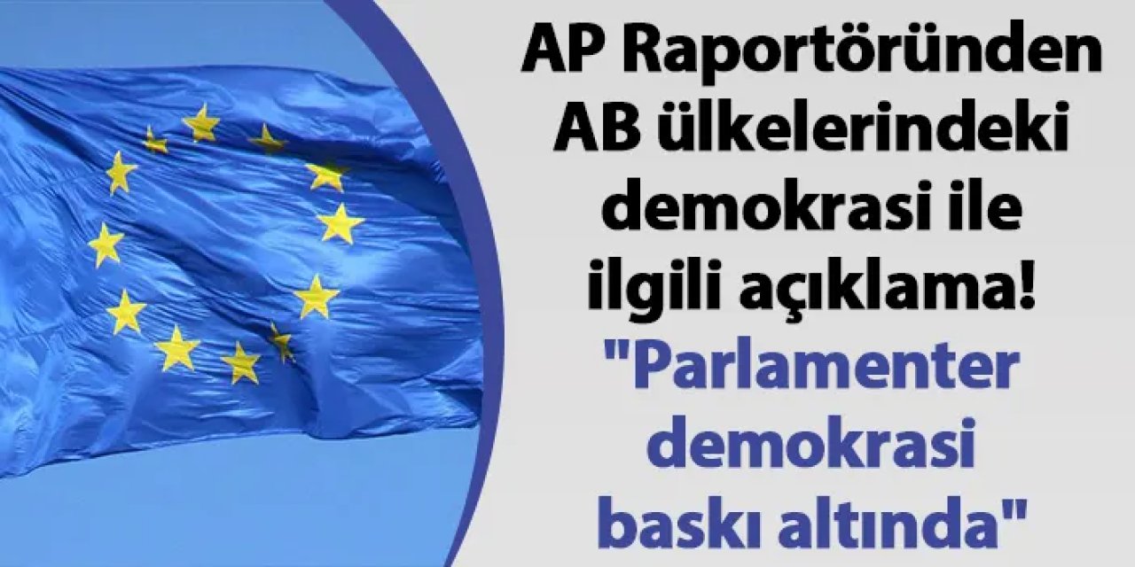 AP Raportöründen AB ülkelerindeki demokrasi ile ilgili açıklama! "Parlamenter demokrasi baskı altında"
