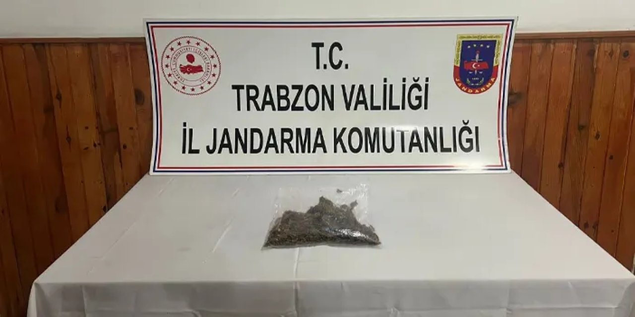 Trabzon'da jandarmadan uyuşturucuya geçit yok: 1 kişi gözaltına alındı