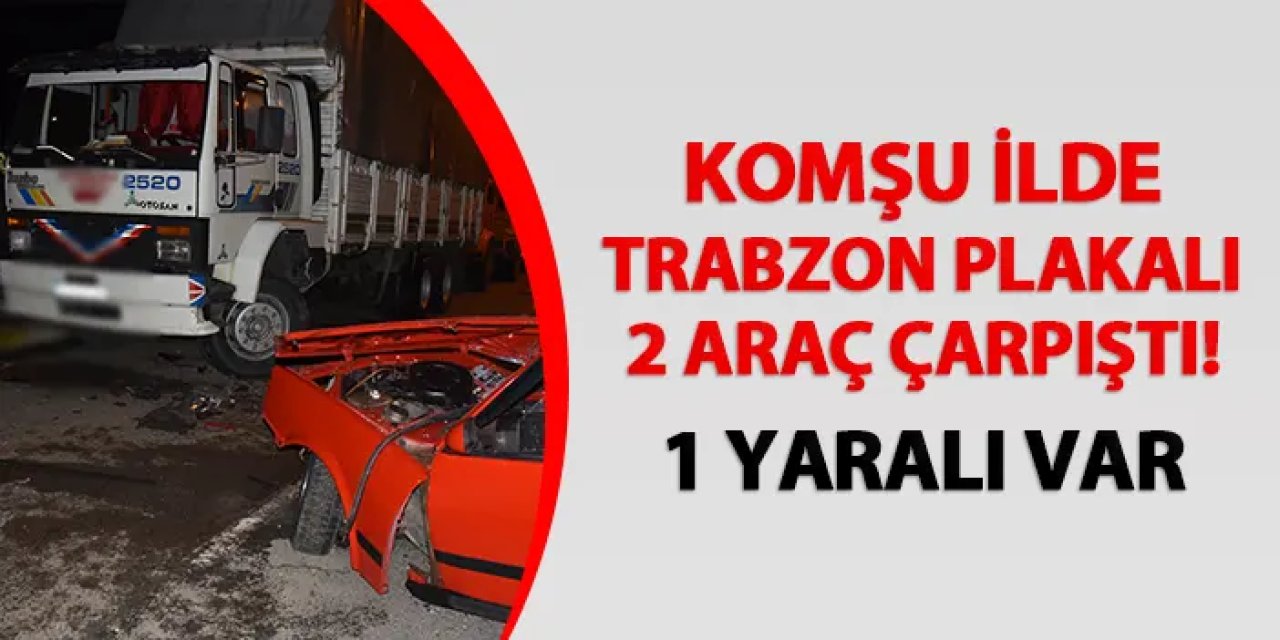 Giresun'da Trabzon plakalı 2 araç çarpıştı! 1 yaralı