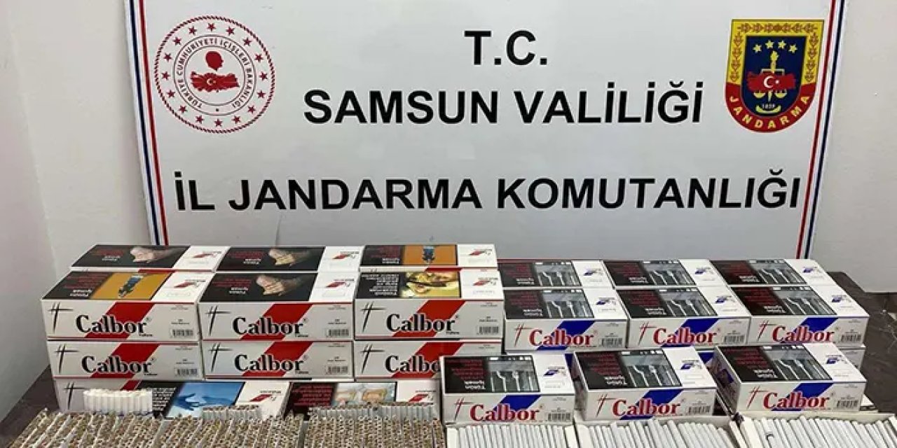 Samsun'da jandarmadan kaçak tütün satıcılarına baskın!