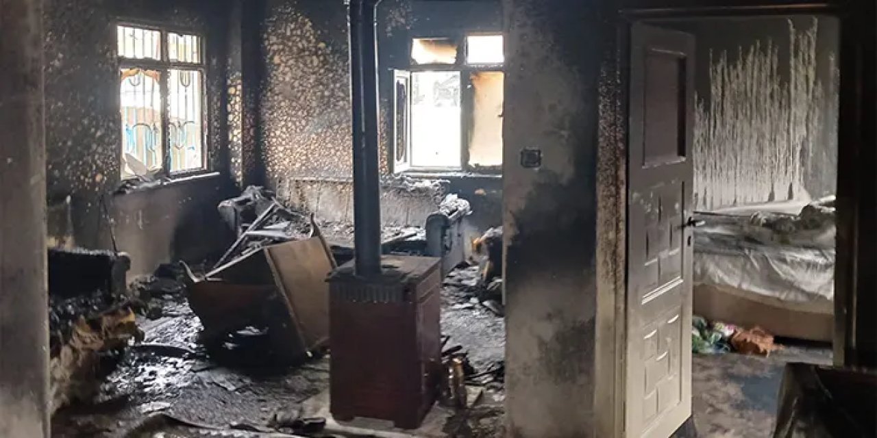 Zonguldak'ta ev yangını! 2 kişi yaralandı