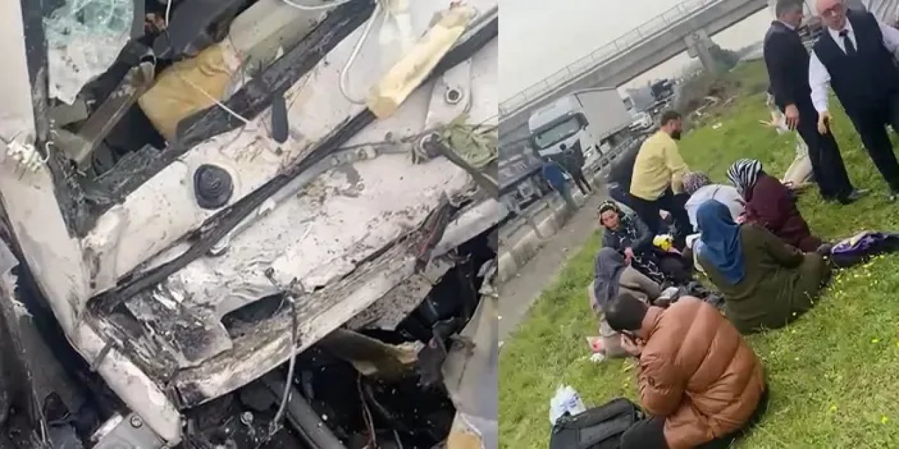 Düzce'de otobüs kaza yaptı! 6 yaralı var